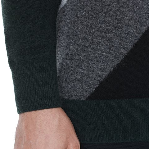 Crew neck colour block sweater