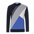 Crew neck colour block sweater